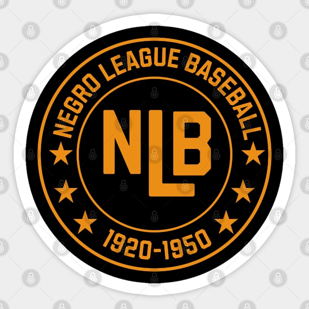 NLB - Negro League Baseball - Tribute - Gold/Blk Sticker by UrbanLifeApparel